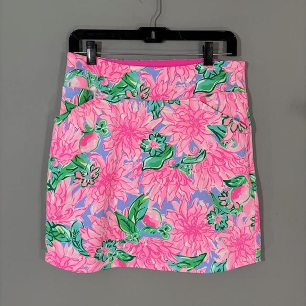Lilly Pulitzer Luxletic Skort Womens 6 Multicolor Floral Built In Shorts